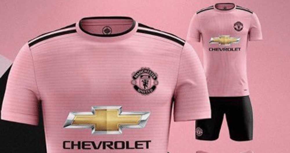 áo bóng đá màu hồng của Mu 2019